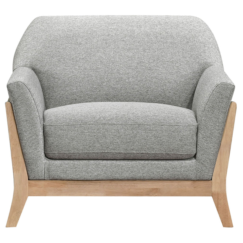 Vaughn Fabric Upholstered Flared Arm Accent Chair Grey