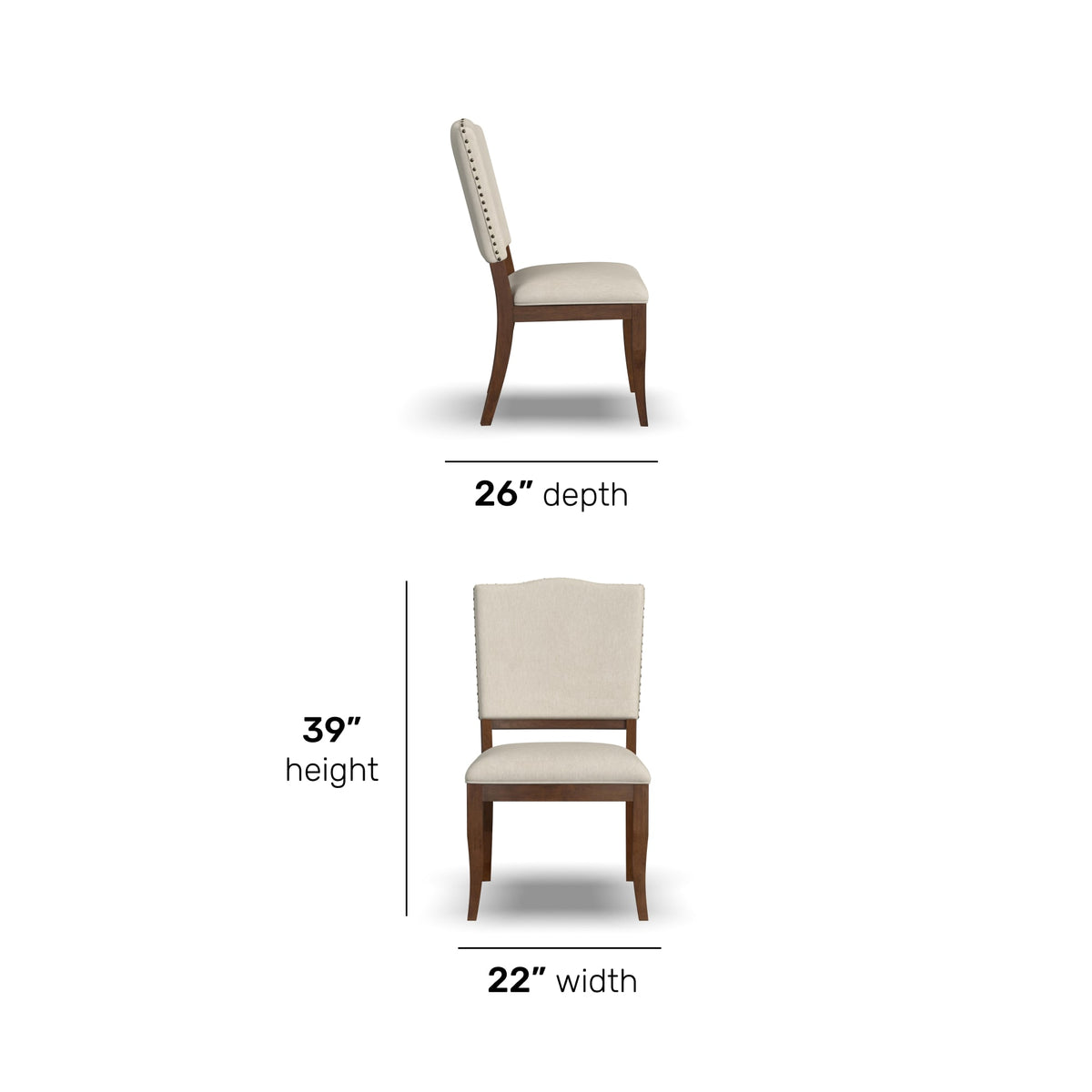 Flexsteel Bellevue Pair of Upholstered Dining Chairs