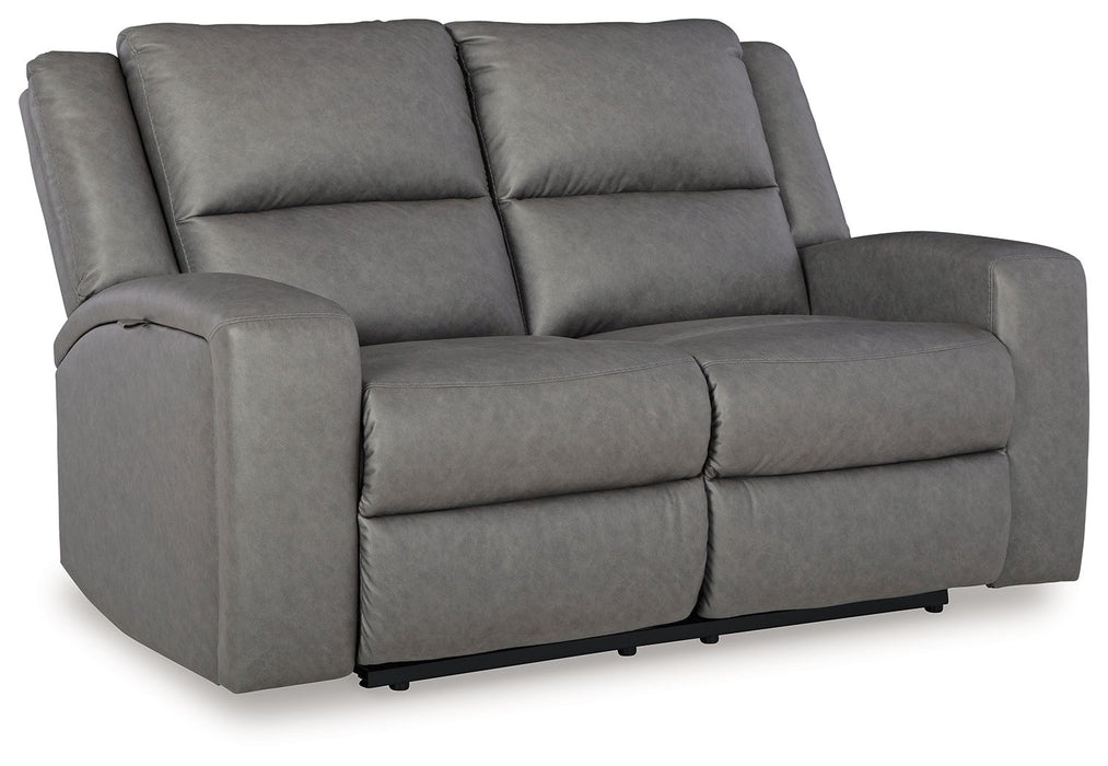 Brixworth - Slate - Reclining Loveseat