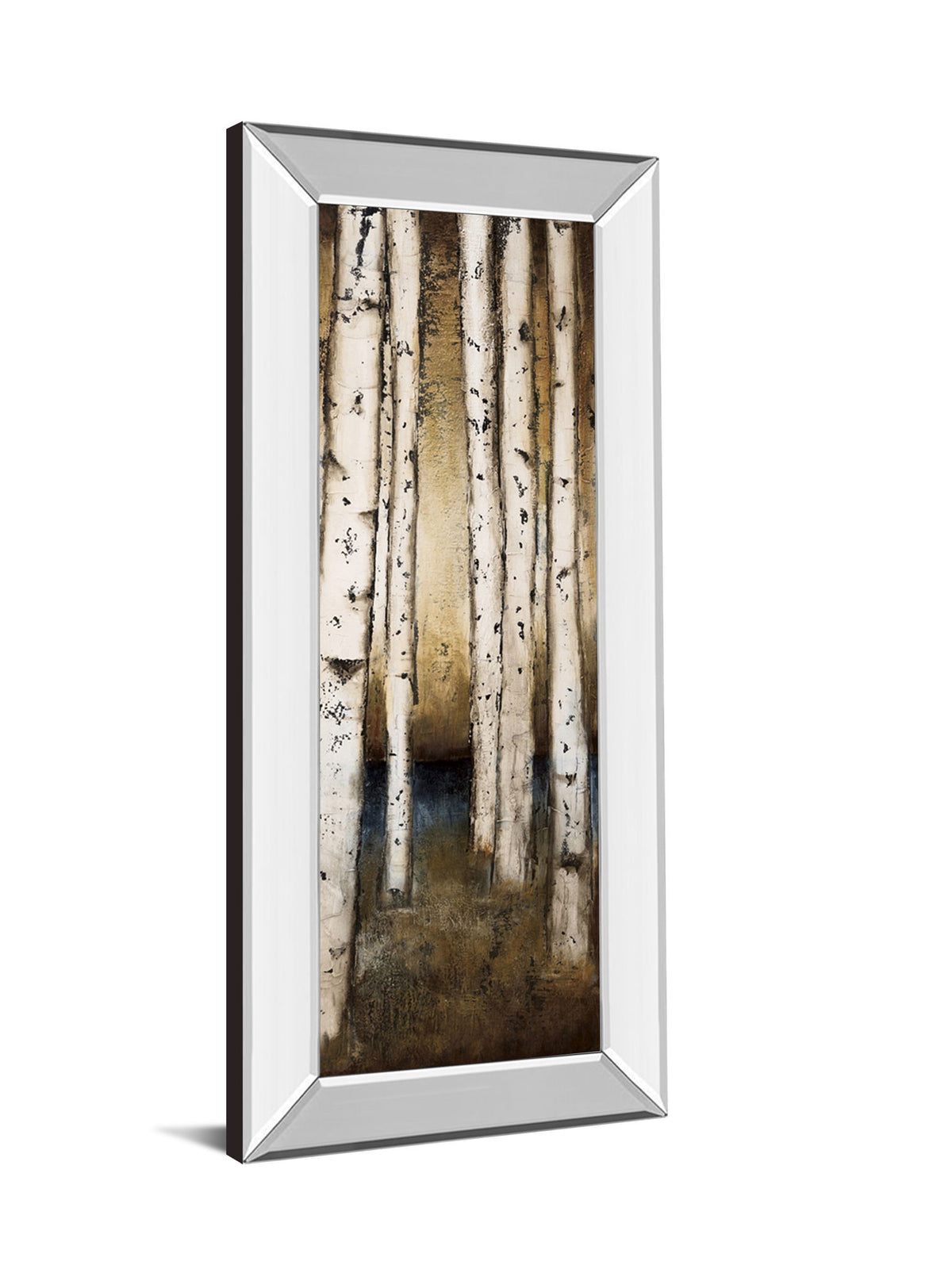 Birch Landing III By St Germain - Mirror Framed Print Wall Art - Beige