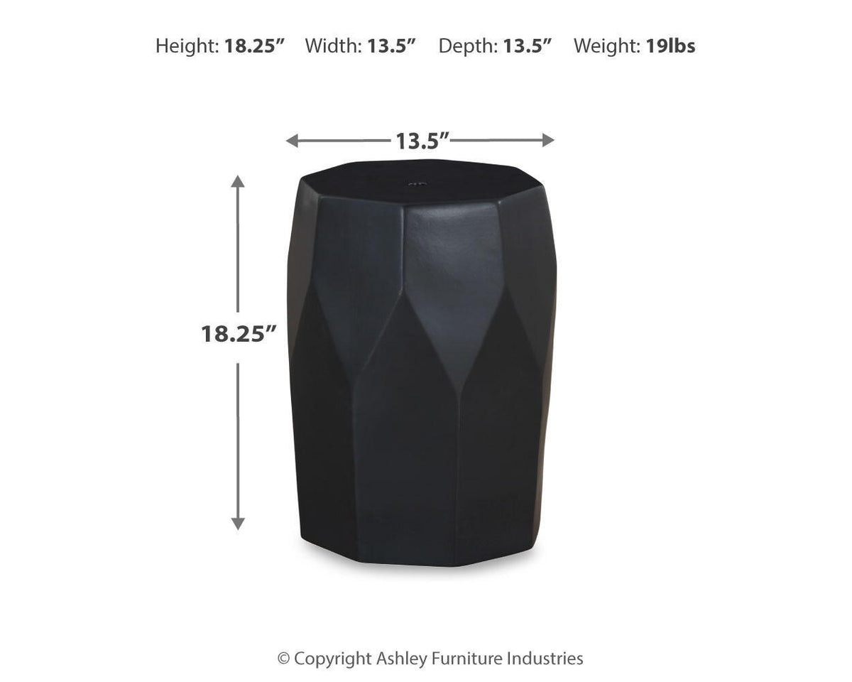 Rhysworth - Indoor/Outdoor Stool - Black