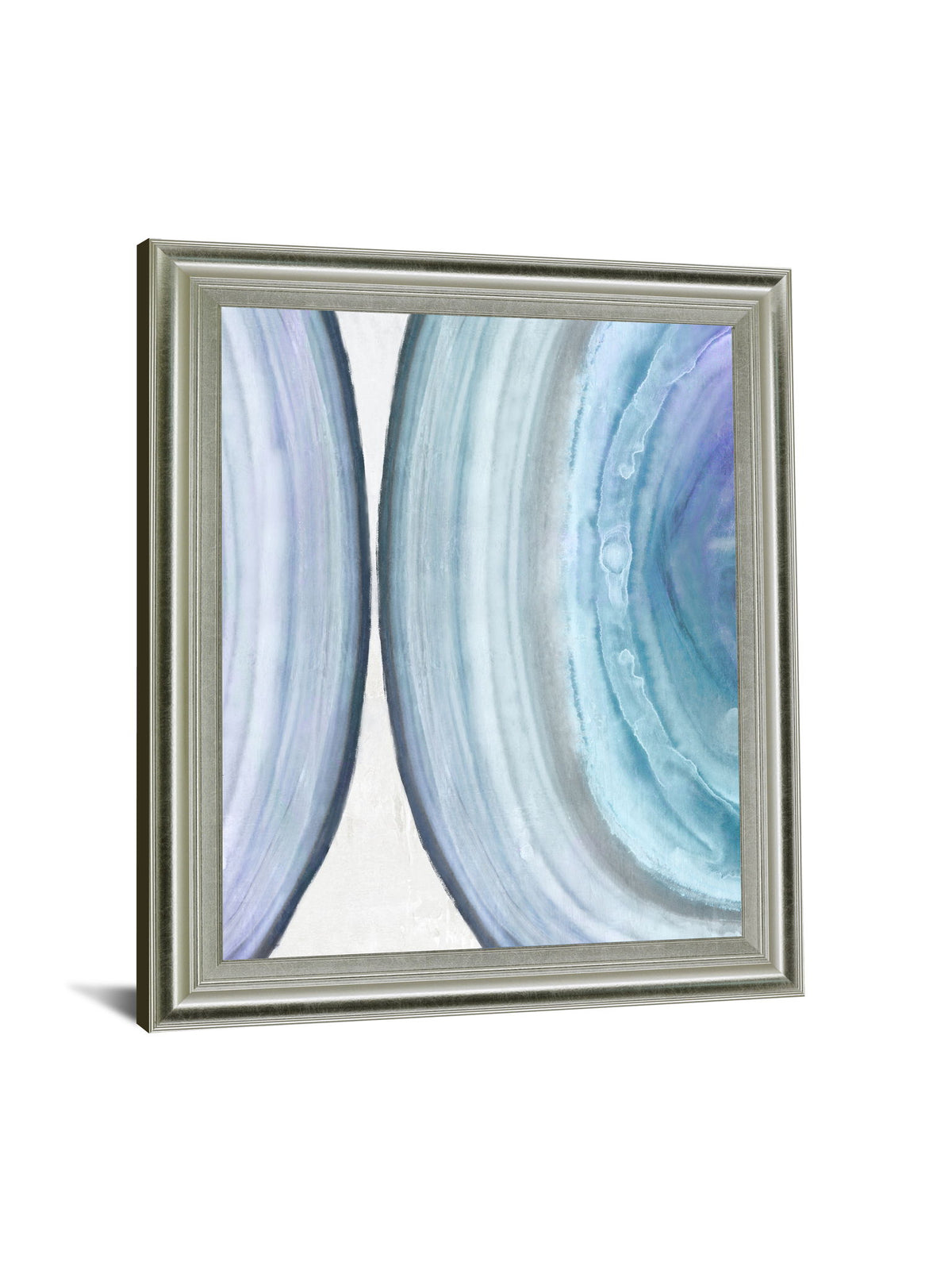 Glacial Veil - 28" x 34" Framed Wall Art - Light Blue