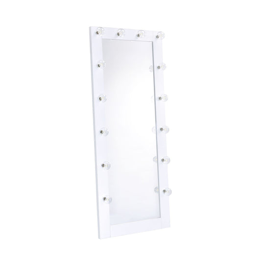 Lindy - Floor Mirror - Glossy White