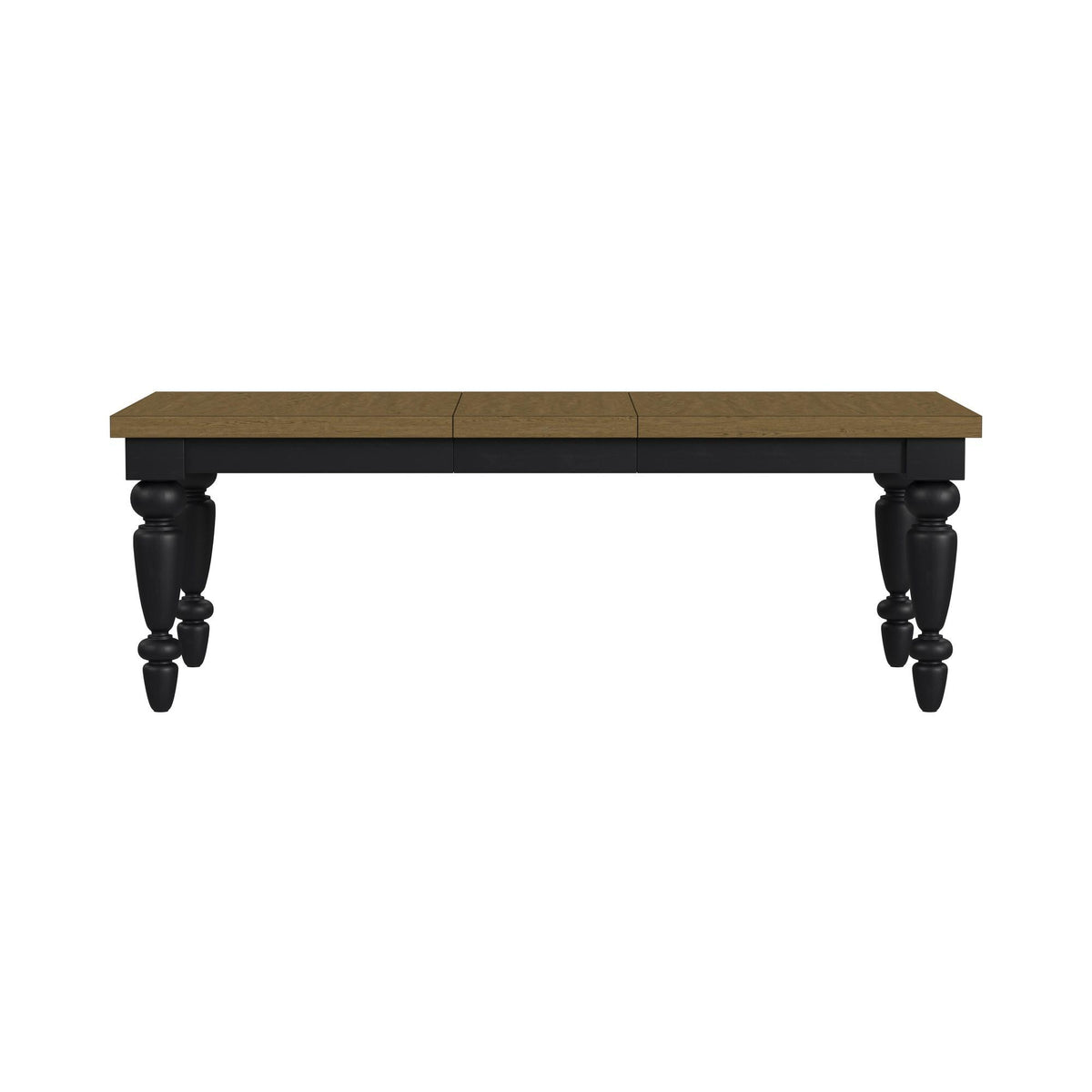 Heritage - Rectangular Dining Table With 18" Leaf - Oak Brown And Black