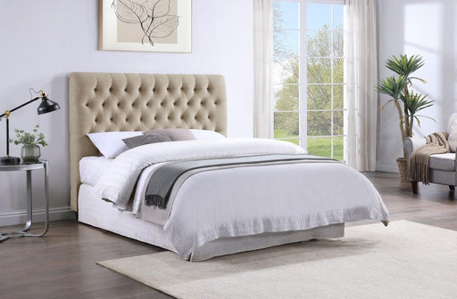 Chloe Upholstered Panel Headboard Oatmeal Full