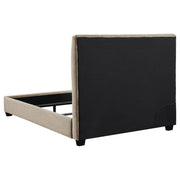 Chloe Upholstered Panel Bed Oatmeal