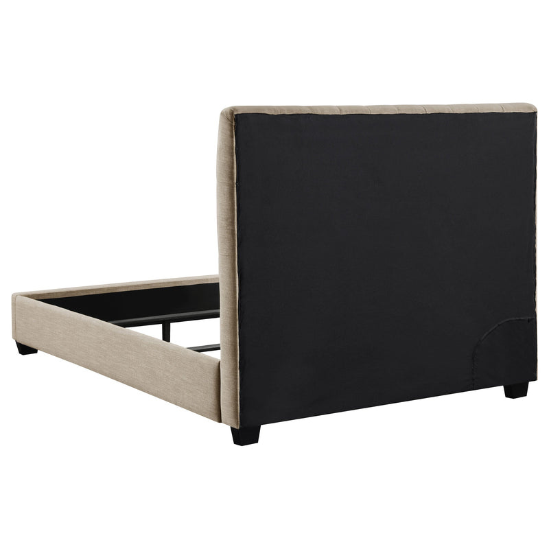 Chloe Upholstered Panel Bed Oatmeal