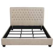 Chloe Upholstered Panel Bed Oatmeal