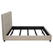 Chloe Upholstered Panel Bed Oatmeal