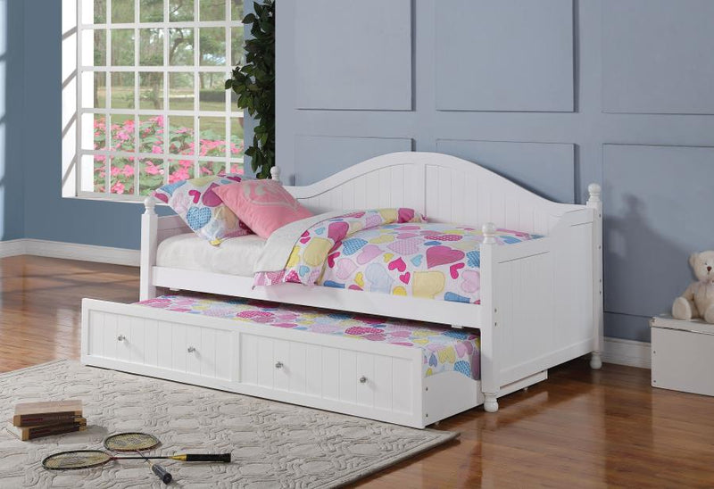 Julie Ann Wood Twin Daybed with Trundle White Default Title