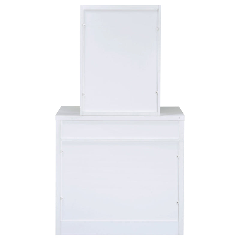 Harvey Vanity Set with Lift-Top Stool White