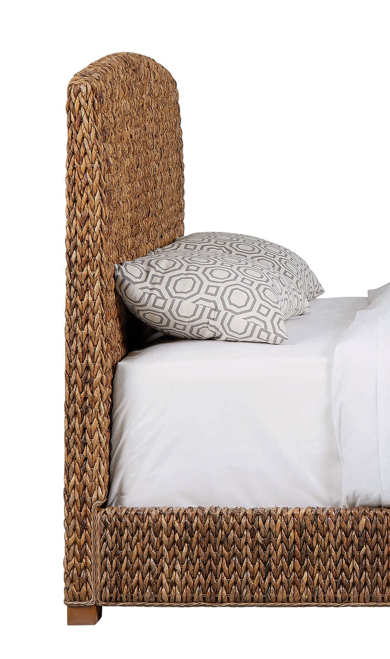 Laughton Banana Leaf Panel Bed Amber