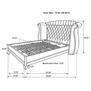 Barzini Upholstered Wingback Bed