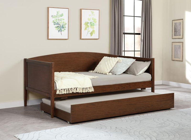 Bozeman Wood Twin Daybed With Trundle Medium Walnut Default Title