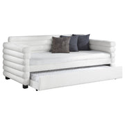 Patricia Boucle Upholstered Twin Day Bed with Trundle