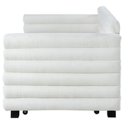 Patricia Boucle Upholstered Twin Day Bed with Trundle