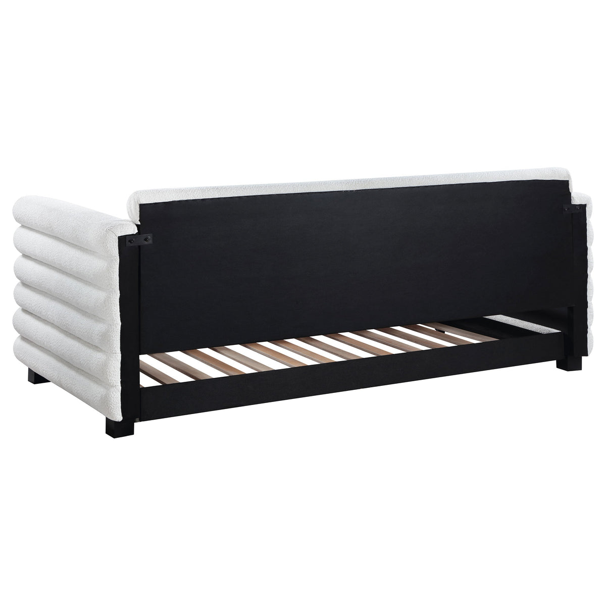 Patricia Boucle Upholstered Twin Day Bed with Trundle