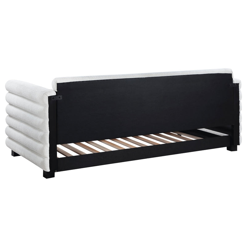 Patricia Boucle Upholstered Twin Day Bed with Trundle