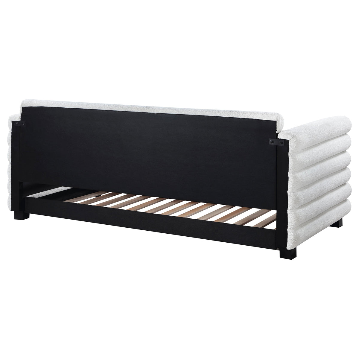 Patricia Boucle Upholstered Twin Day Bed with Trundle