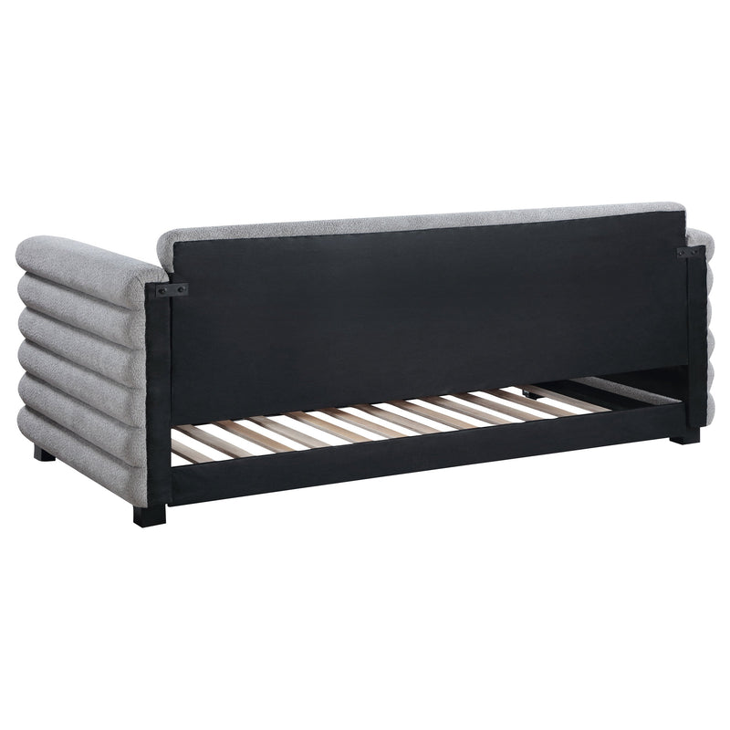 Patricia Boucle Upholstered Twin Day Bed with Trundle
