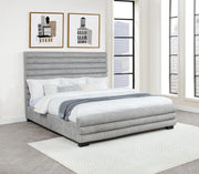 Patricia 58-inch Boucle Upholstered Bed Grey Eastern King