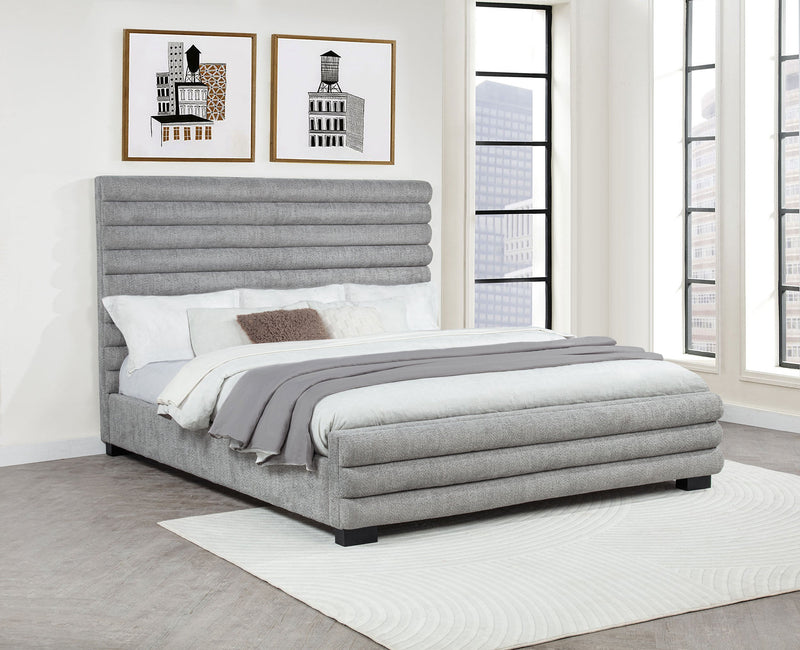 Patricia 58-inch Boucle Upholstered Bed Grey