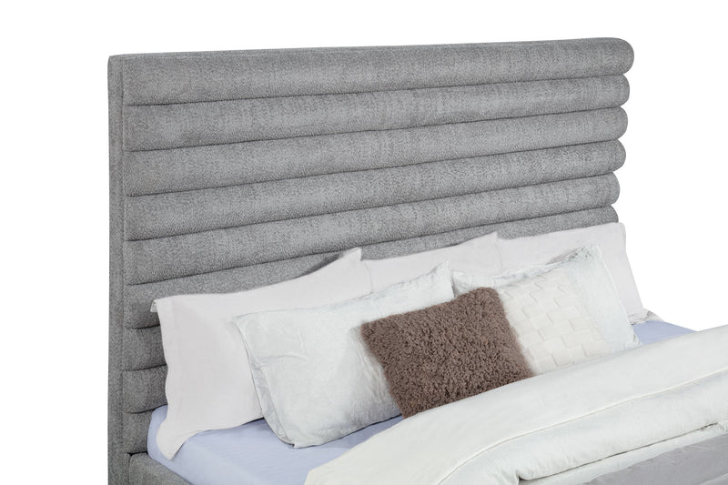 Patricia 58-inch Boucle Upholstered Bed Grey