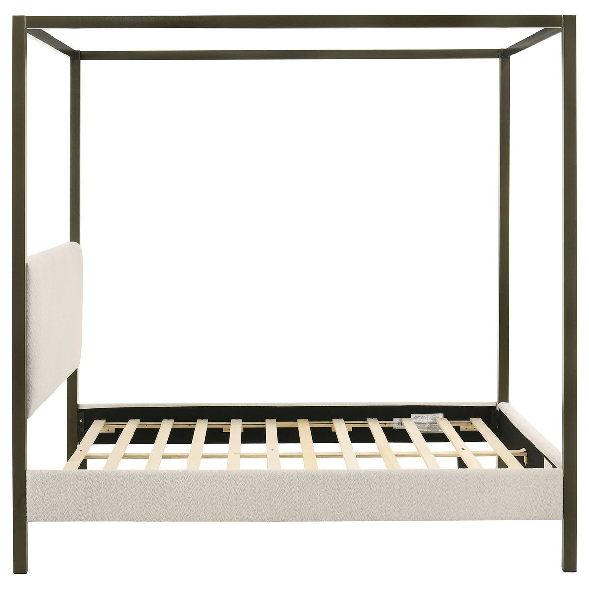 Monroe Upholstered Canopy Bed Vanilla