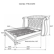 Barzini Upholstered Wingback Bed