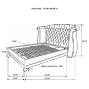 Barzini Upholstered Wingback Bed