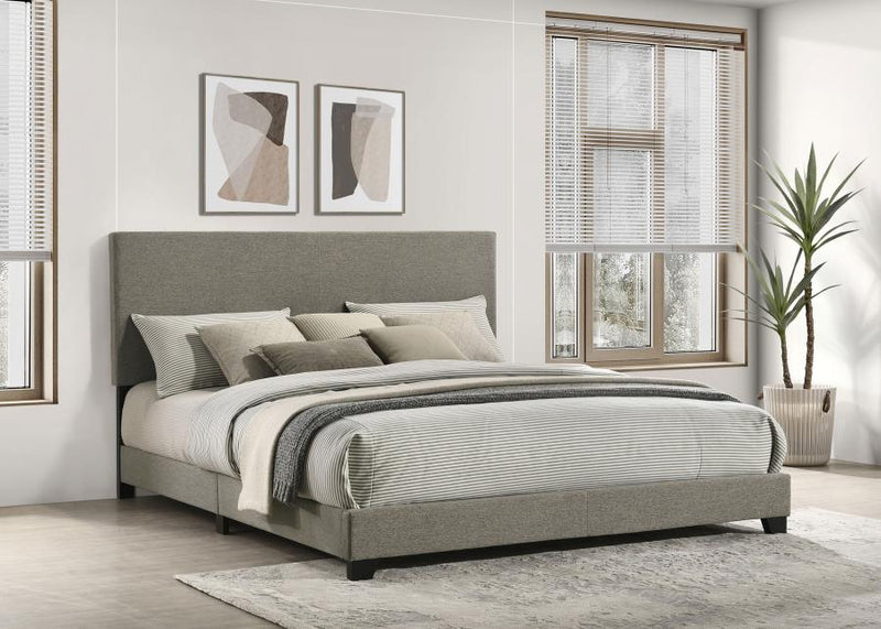 Dorian Fabric Upholstered Panel Bed Taupe California King