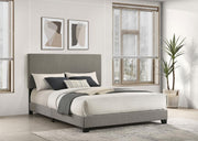 Dorian Fabric Upholstered Panel Bed Taupe Queen