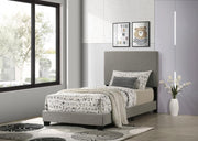 Dorian Fabric Upholstered Panel Bed Taupe Twin