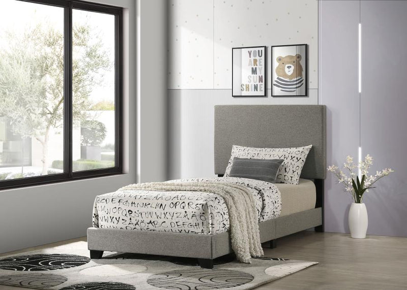 Dorian Fabric Upholstered Panel Bed Taupe Twin