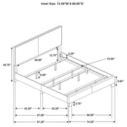 Dorian Fabric Upholstered Panel Bed