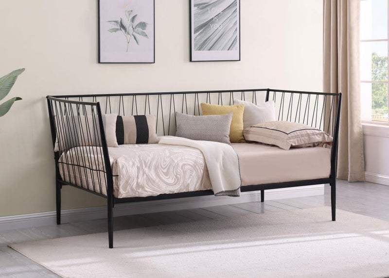 Richland Metal Twin Daybed Bed Frame Matte Black Default Title