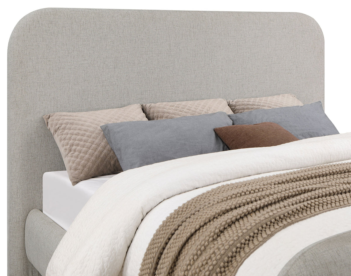 Wren Upholstered Panel Bed Grey