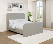Wren Upholstered Panel Bed Grey Queen