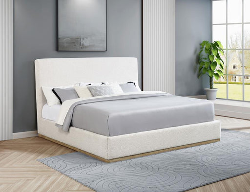 Knox Upholstered Panel Bed Cream Eastern King
