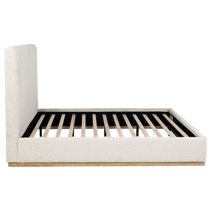 Knox Upholstered Panel Bed Cream