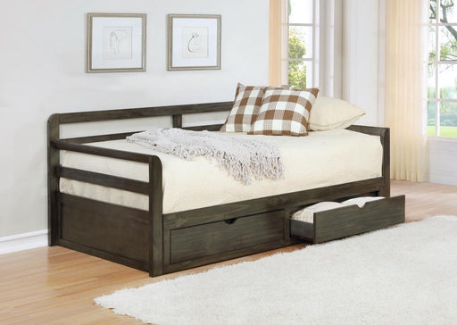 Sorrento 2-drawer Twin XL Daybed with Extension Trundle Grey Default Title