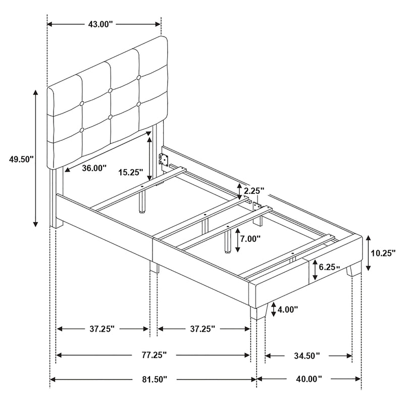 Mapes Upholstered Panel Bed