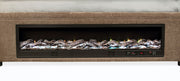 Senna Upholstered Audio Flame Visualizer Bed Brown