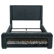 Preston Upholstered Audio Flame Visualizer Bed Dark