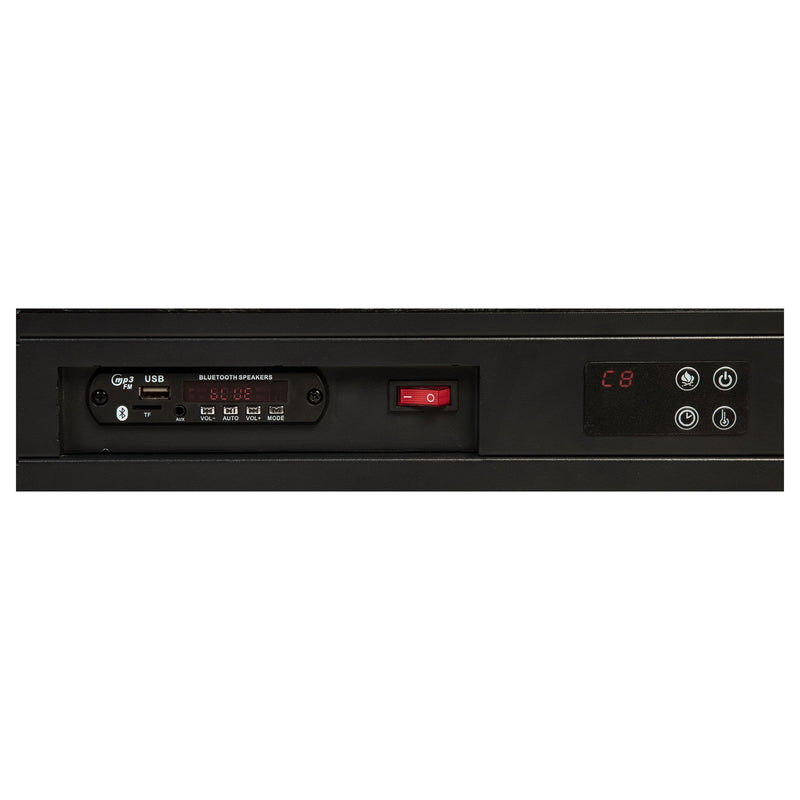 Preston Upholstered Audio Flame Visualizer Bed Dark