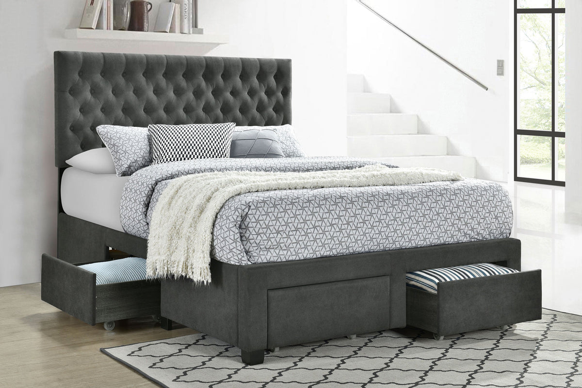 Soledad Upholstered Storage Panel Bed