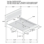 Soledad Upholstered Storage Panel Bed