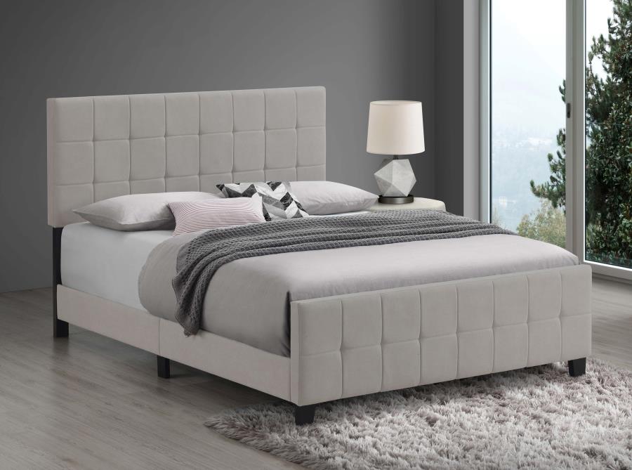 Fairfield Upholstered Panel Bed Beige Eastern King