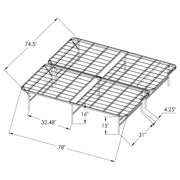 Mabel Metal Mattress Support Platform Bed