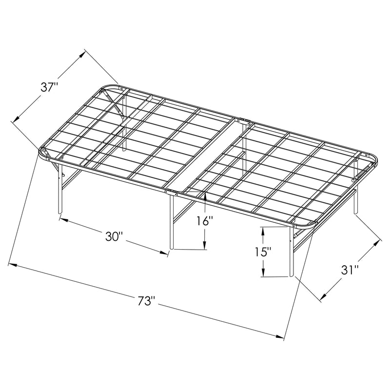 Mabel Metal Mattress Support Platform Bed